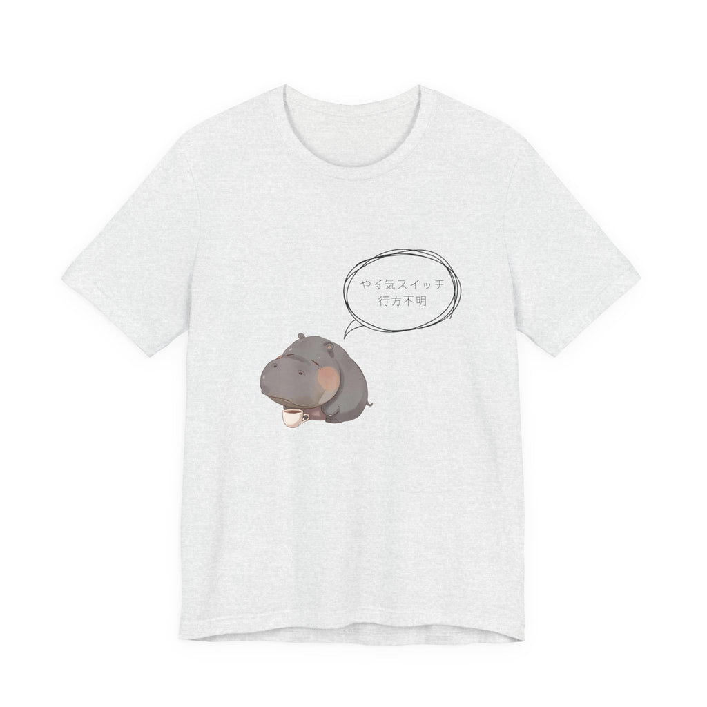 Cute Hippo "Please Note" Graphic Tee — Cute Animal Shirt for Casual Wear