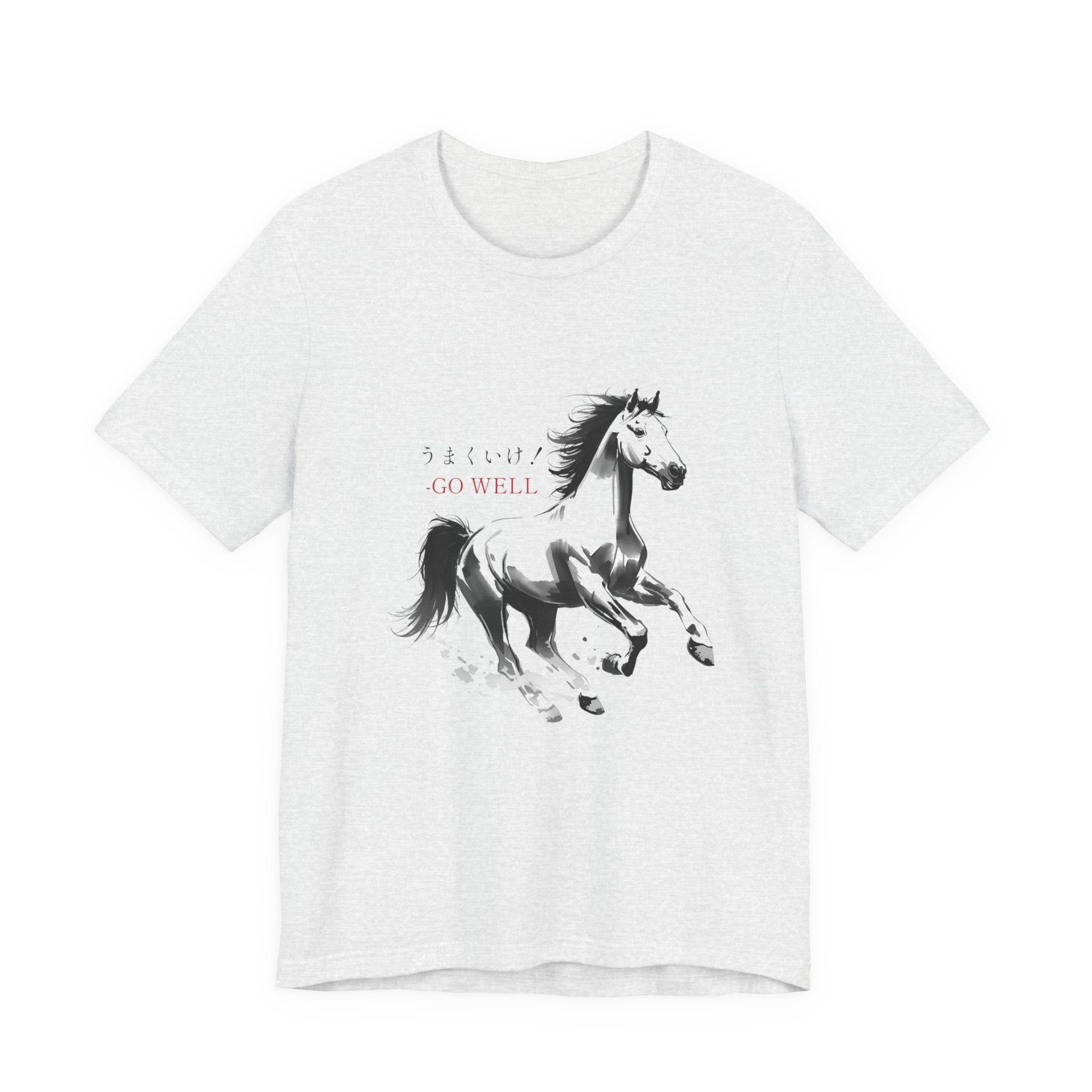Galloping Horse Graphic Tee — "Spirit Go Well" Inspirational Horse T-Shirt