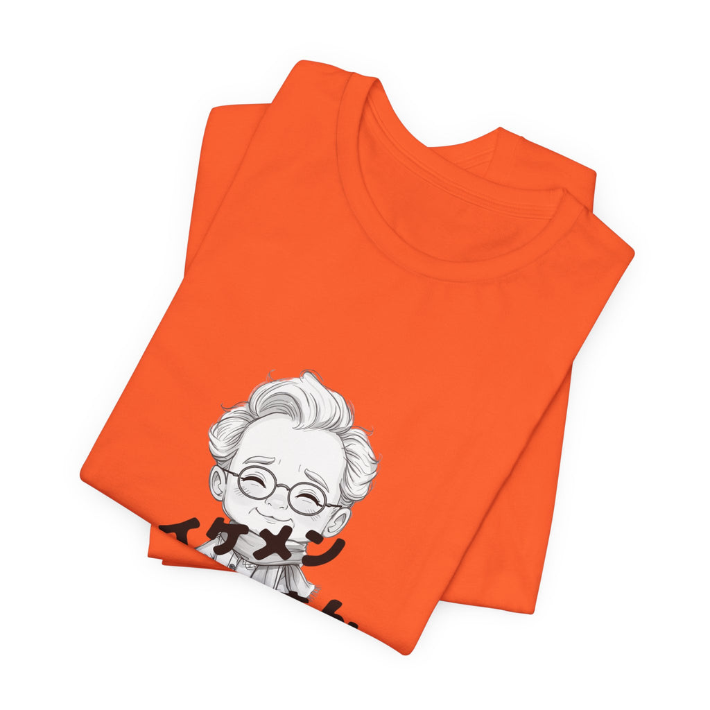 Handsome Grandpa Character Tee with Japanese "イケメンおじいさん" Graphic