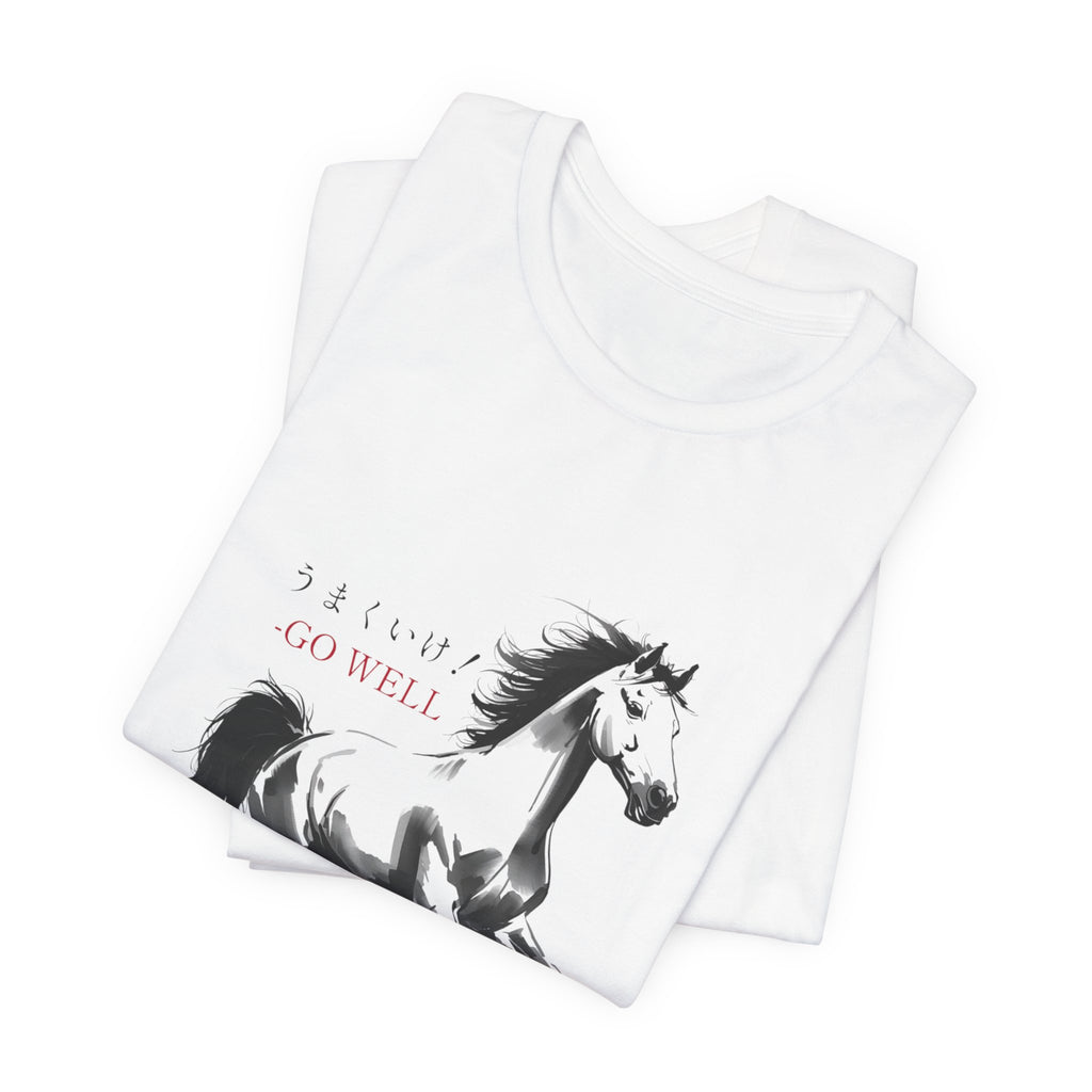 Galloping Horse Graphic Tee — "Spirit Go Well" Inspirational Horse T-Shirt