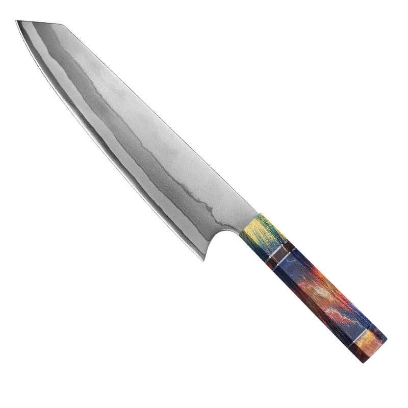 Damascus Chef's Knife Japanese Style Slices