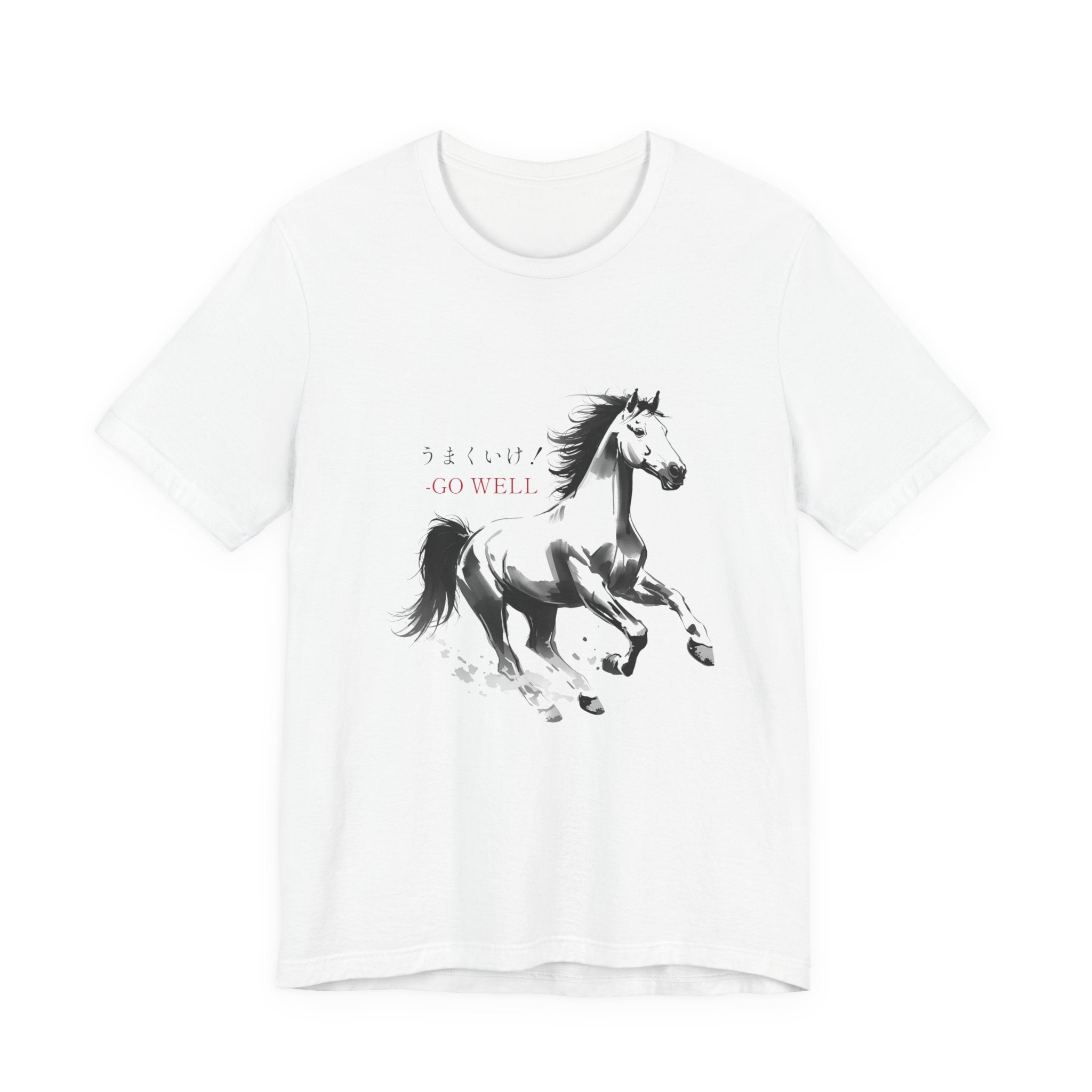 Galloping Horse Graphic Tee — "Spirit Go Well" Inspirational Horse T-Shirt