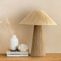 Japanese-style Bamboo Hat Woven Table Lamp